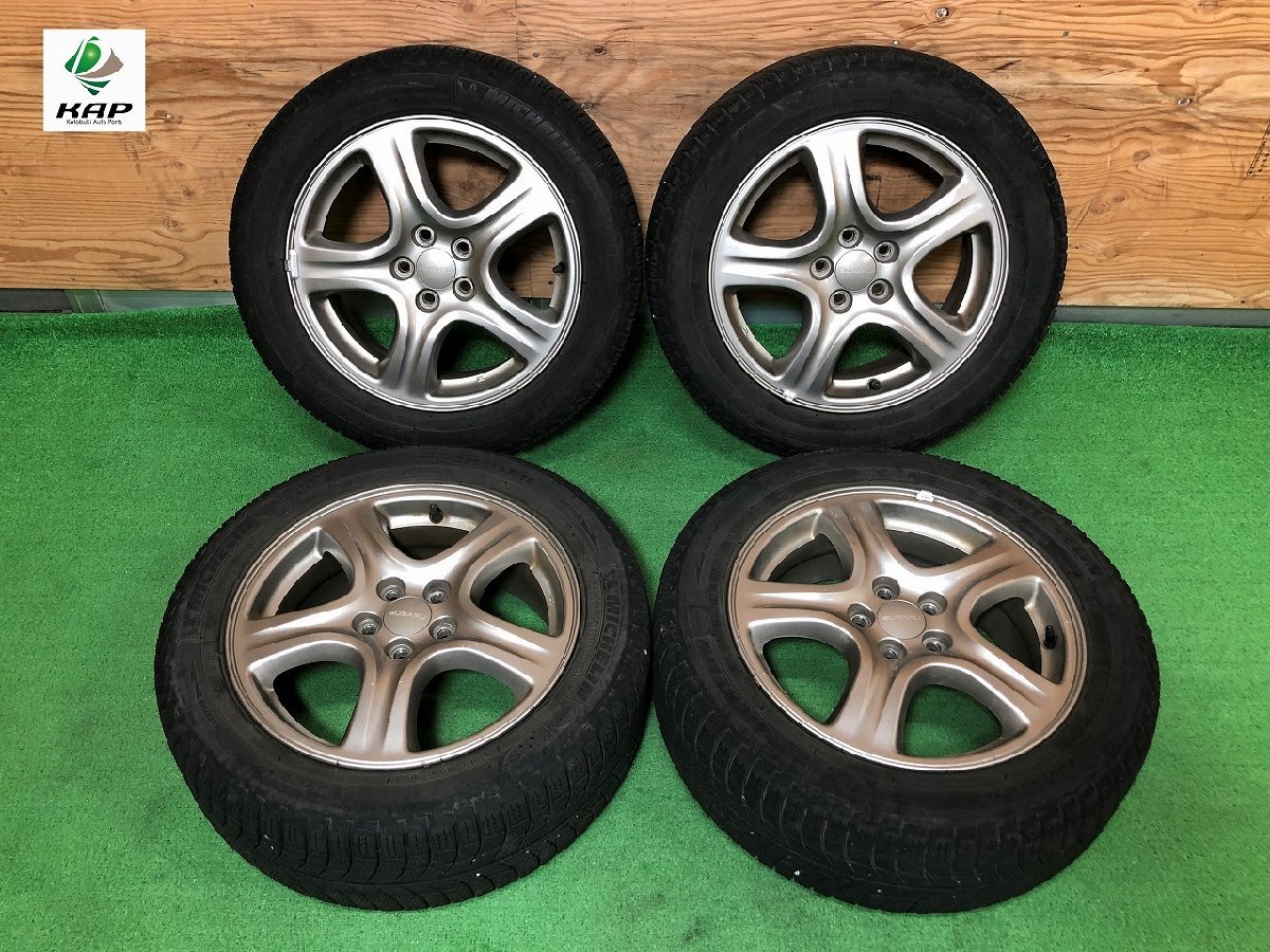 スバル 純正 16×6.5J ホイール ＆ スタッドレスタイヤ MICHELIN 205 