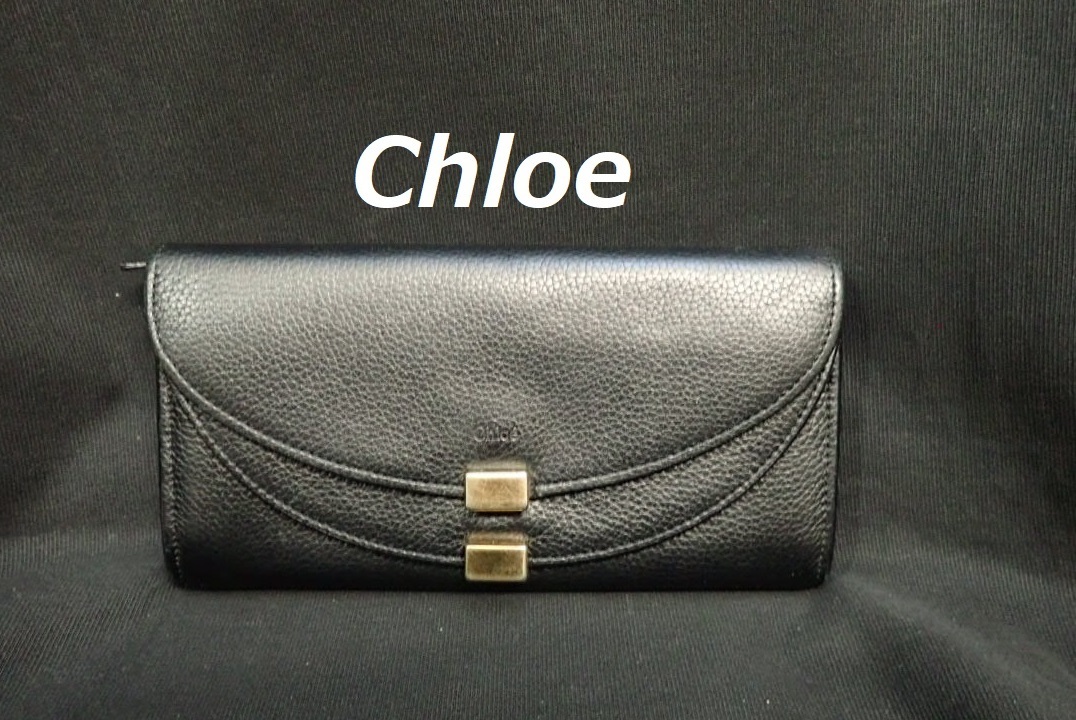 中古】Chloe 二つ折り 長財布 ジョージア ブラック クロエ(財布)｜売買 