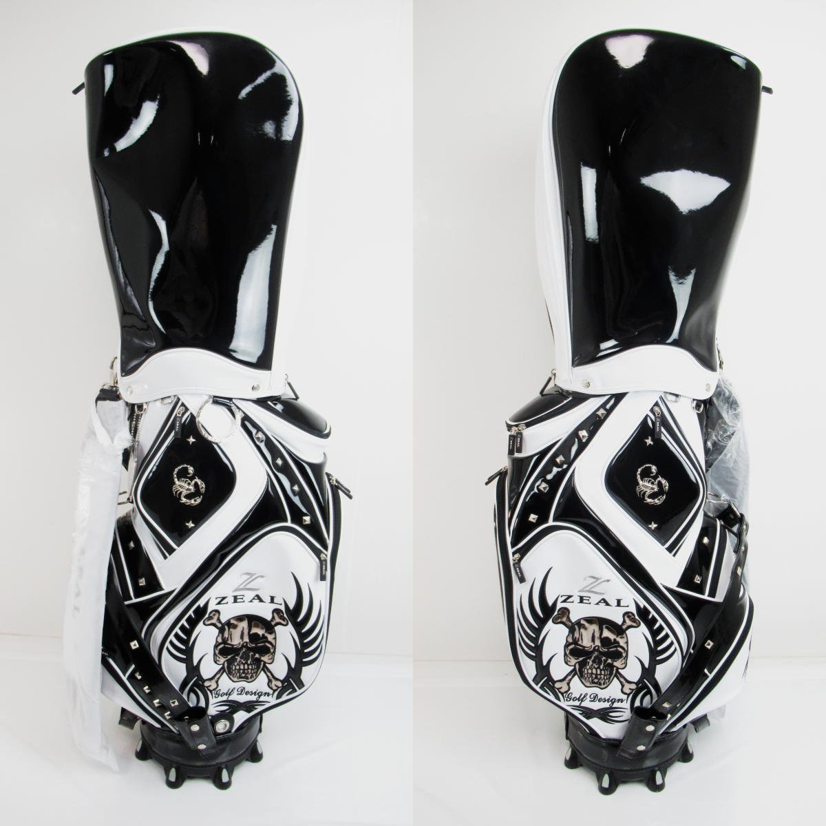 ZEAL ジール ゴルフバッグ エナメル スカル ドライバーカバー