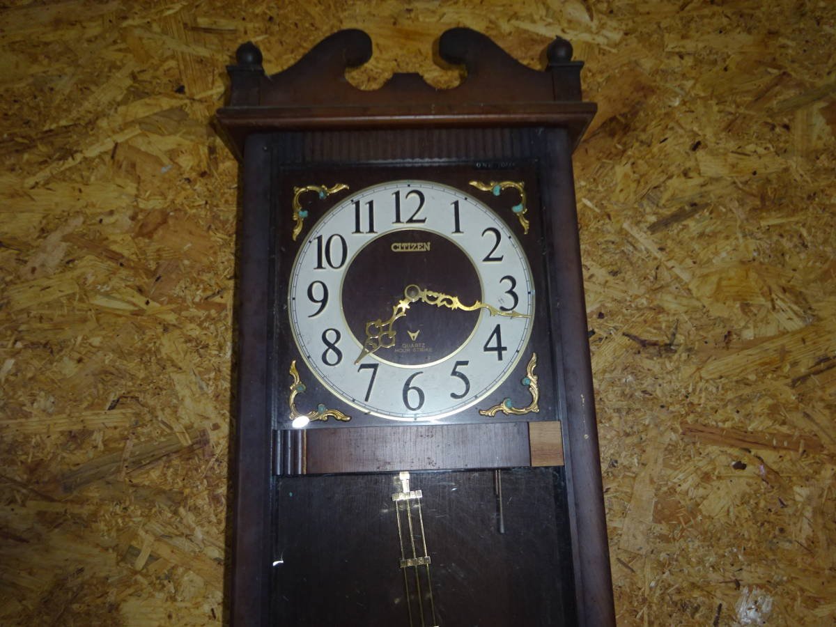 新品未使用】CITIZEN 乾電池式 振り子時計 中型 4MJ624