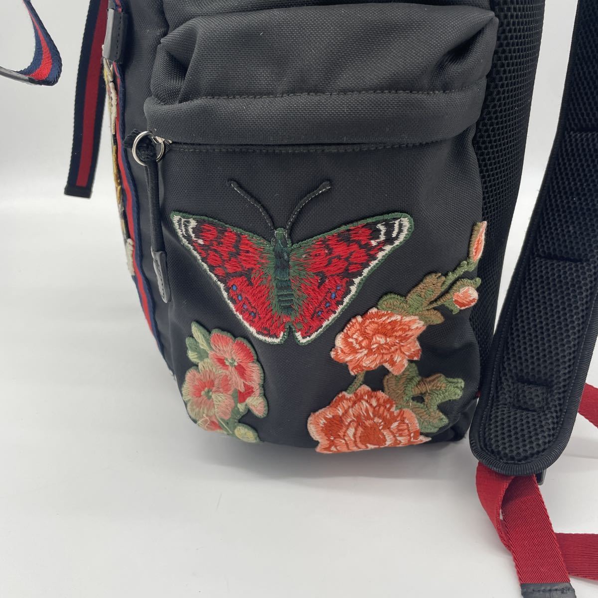 1円 【未使用級】 GUCCI グッチ エンブロイダリー リュック バック 