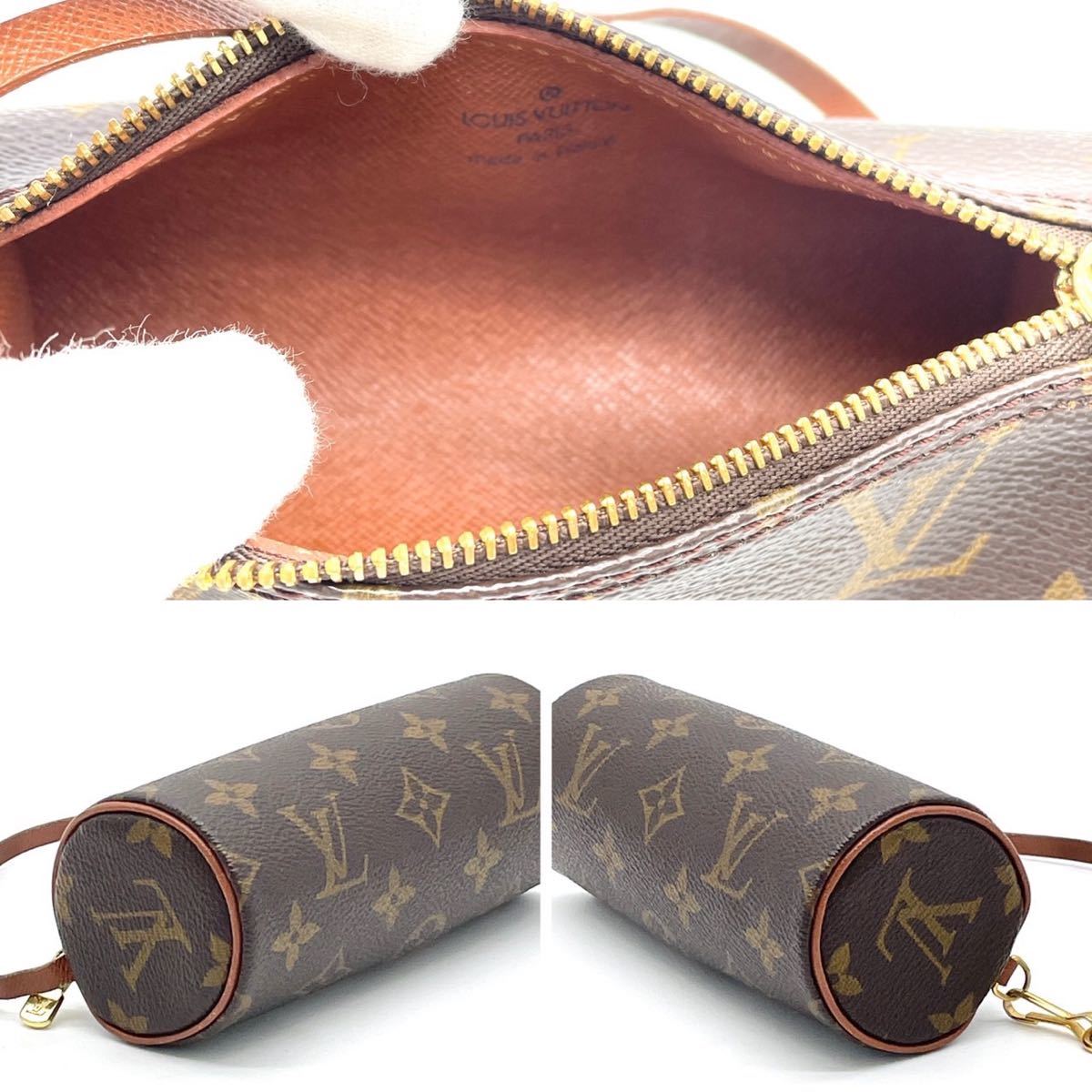 1円 極美品 LOUIS VUITTON ルイヴィトン モノグラム パピヨン30 筒型 