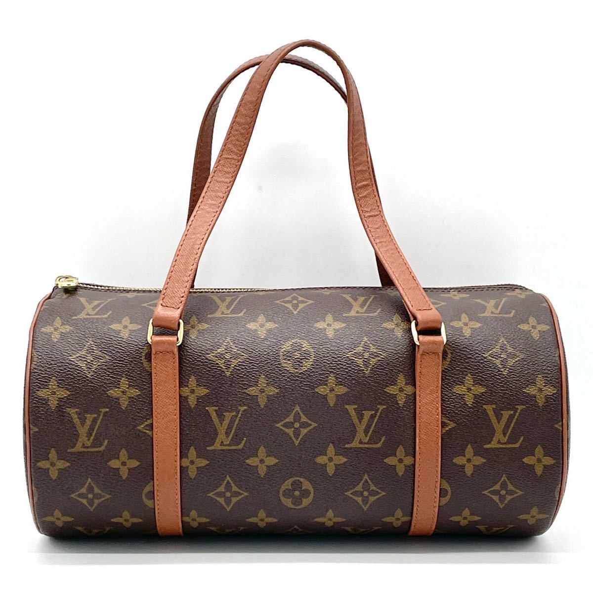1円 極美品 LOUIS VUITTON ルイヴィトン モノグラム パピヨン30 筒型 