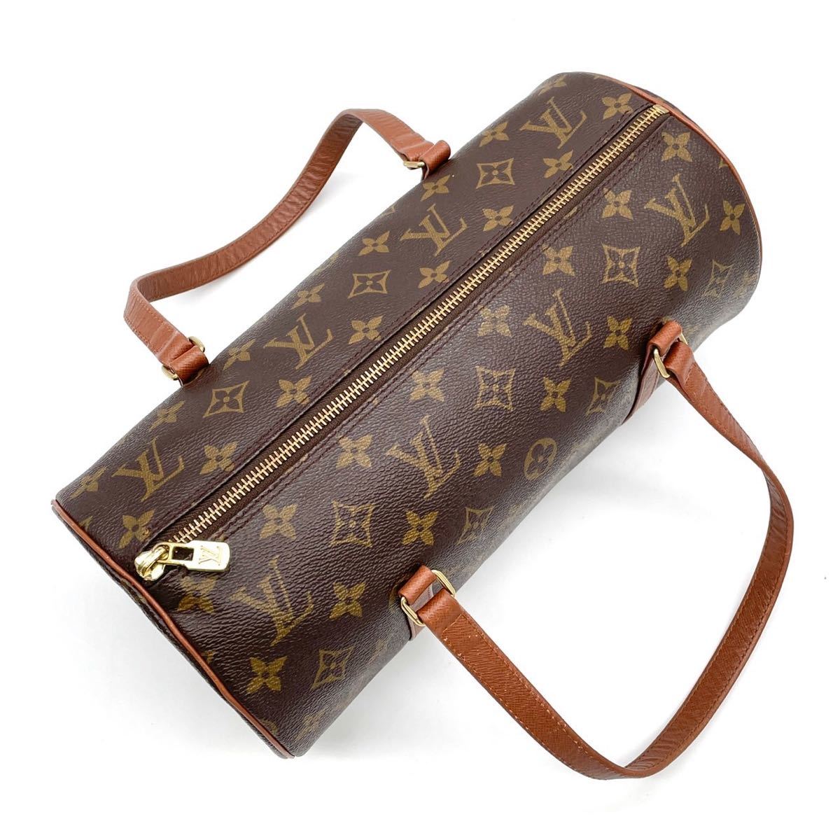 1円 極美品 LOUIS VUITTON ルイヴィトン モノグラム パピヨン30 筒型 