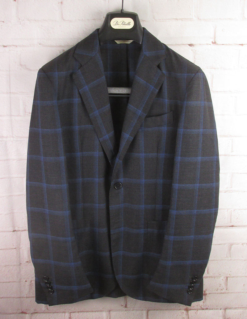 De Petrillo ネイビージャケット ホップサック ペトリロ 46 De Petrillo ネイビージャケット ホップサック ペトリロ 46 デ