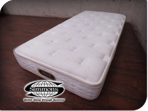 シモンズ Beautyrest ポケットコイル シングルマットレス 使用少 シモンズ Beautyrest ポケットコイル シングルマットレス 使用少 最大