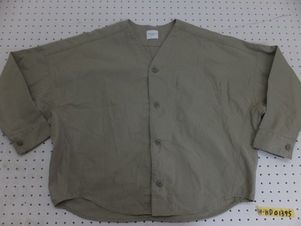 URBAN RESEARCH DOORS アーバンリサーチドアーズ メンズ コットン ノーカラージャケット ONE カーキ(ジャケット、上着 ...