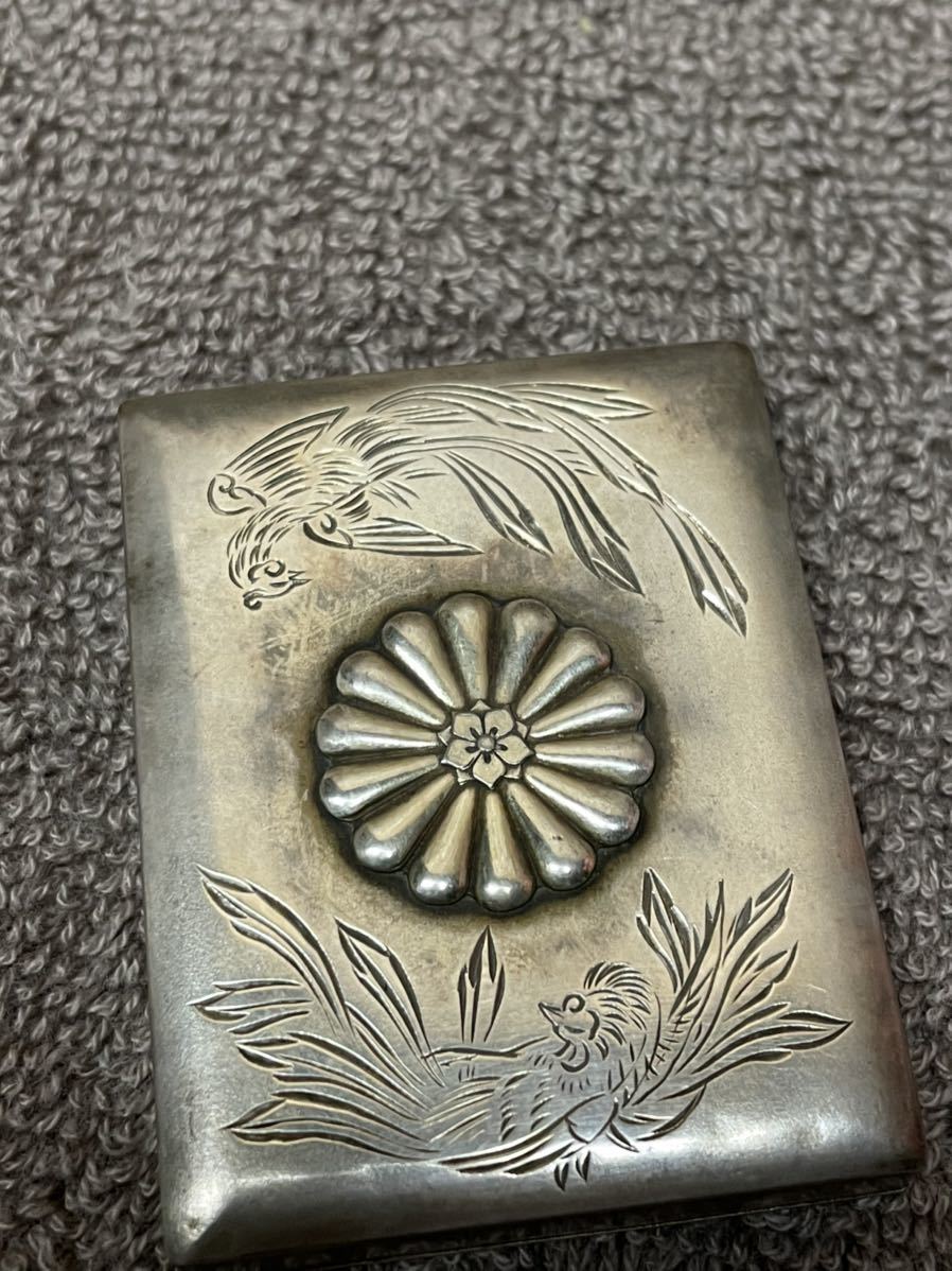 天賞堂 1010T 純銀 皇室御下賜品 十四葉一重裏菊紋