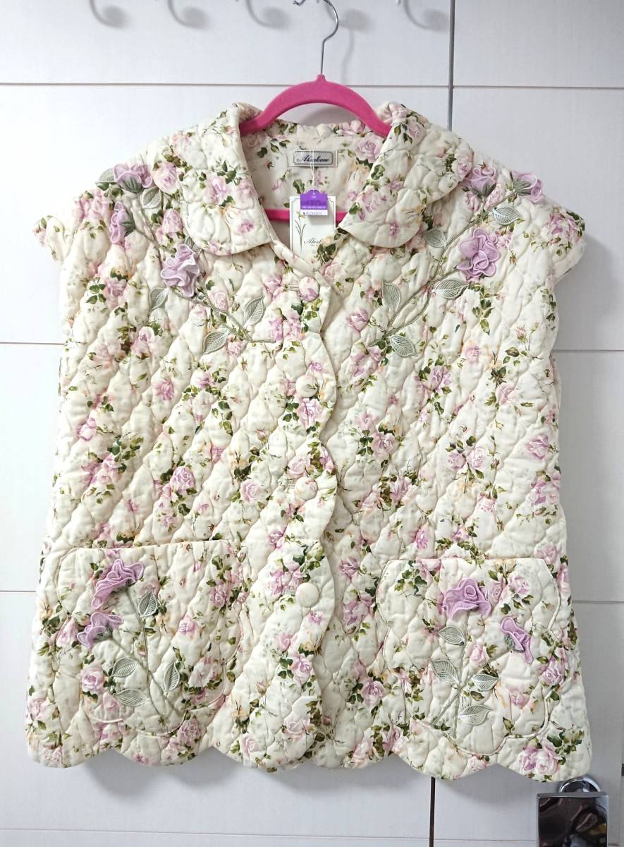 アキアカネ Akiakane 綿 キルティング ベスト 部屋着 レディース(M 