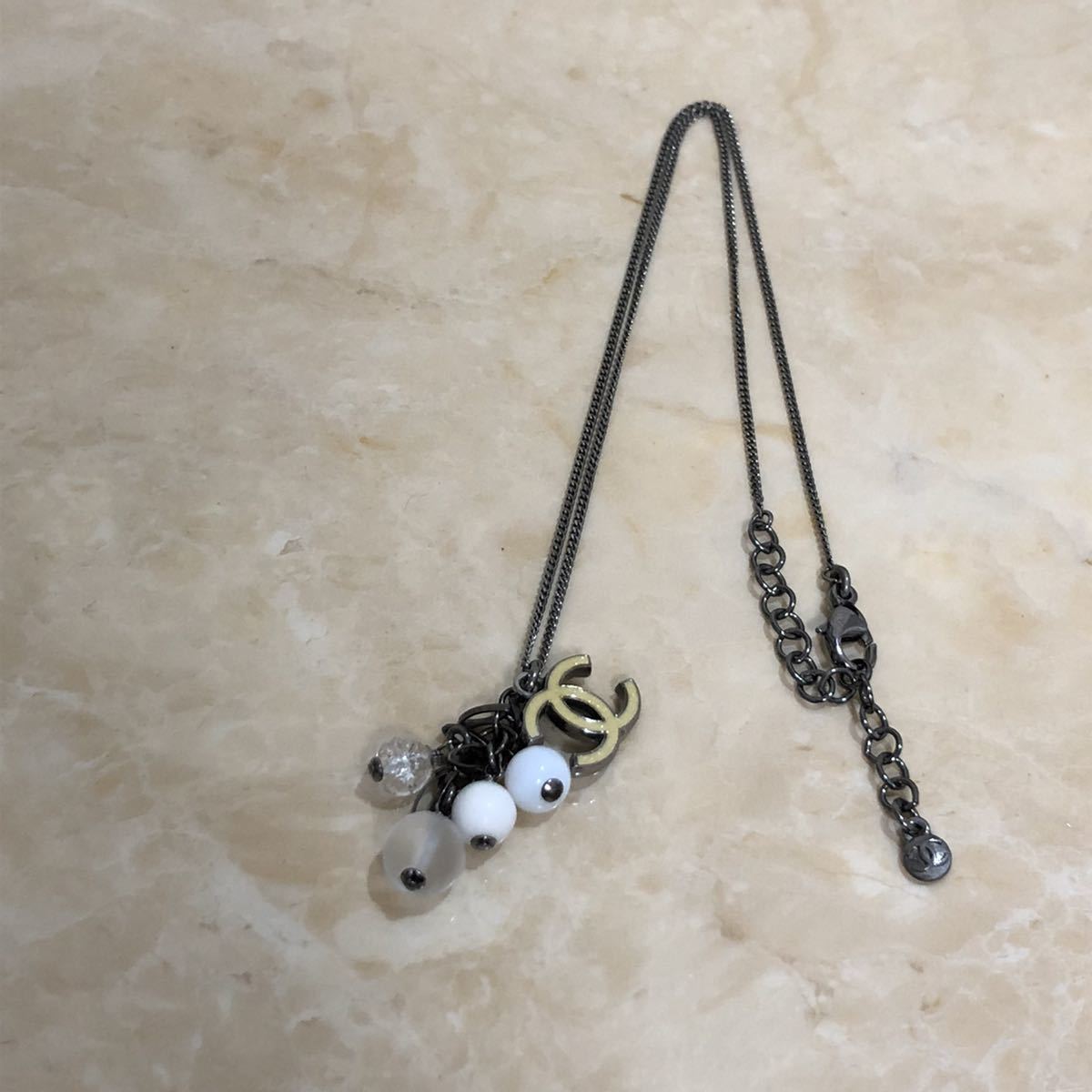 ココマーク ネックレス CHANEL シャネル ラインストーン 07A ライン 極 