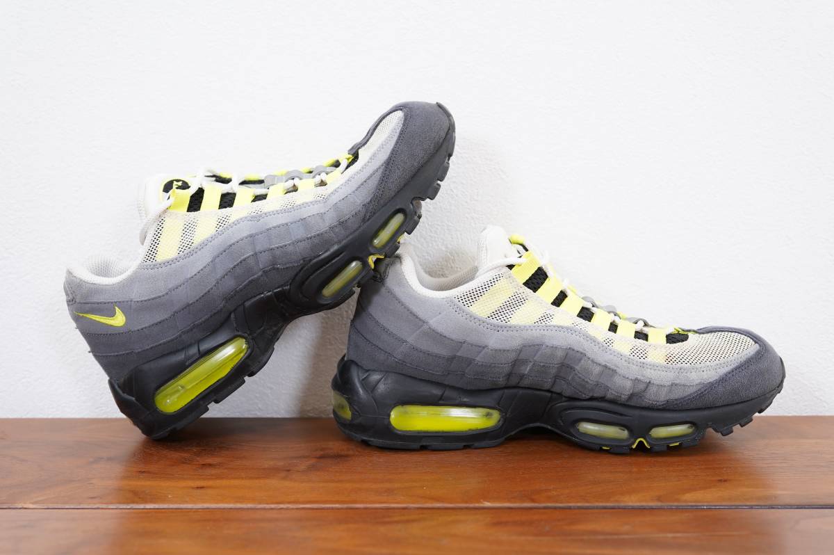 中古 26.5cm 2012 AIR MAX 95 OG WHITE NEON YELLOW エアマックス95 