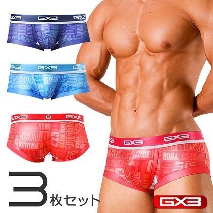 新作入荷，セール 強力フィットタイプ/3枚セット GX3 ジーバイスリー GLOSS TOUCH ロゴ ボクサーパンツ S(Sサイズ)｜売買されたオークション情報、yahooの商品情報をアーカイブ公開 - オークファン Sサイズ