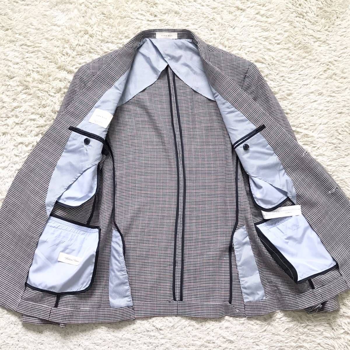 ザラ【存在感抜群の千鳥格子】ZARA MAN テーラードジャケット 総柄 