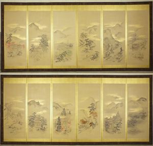 屏風 日本画のYahoo!オークション(旧ヤフオク!)の相場・価格を見る