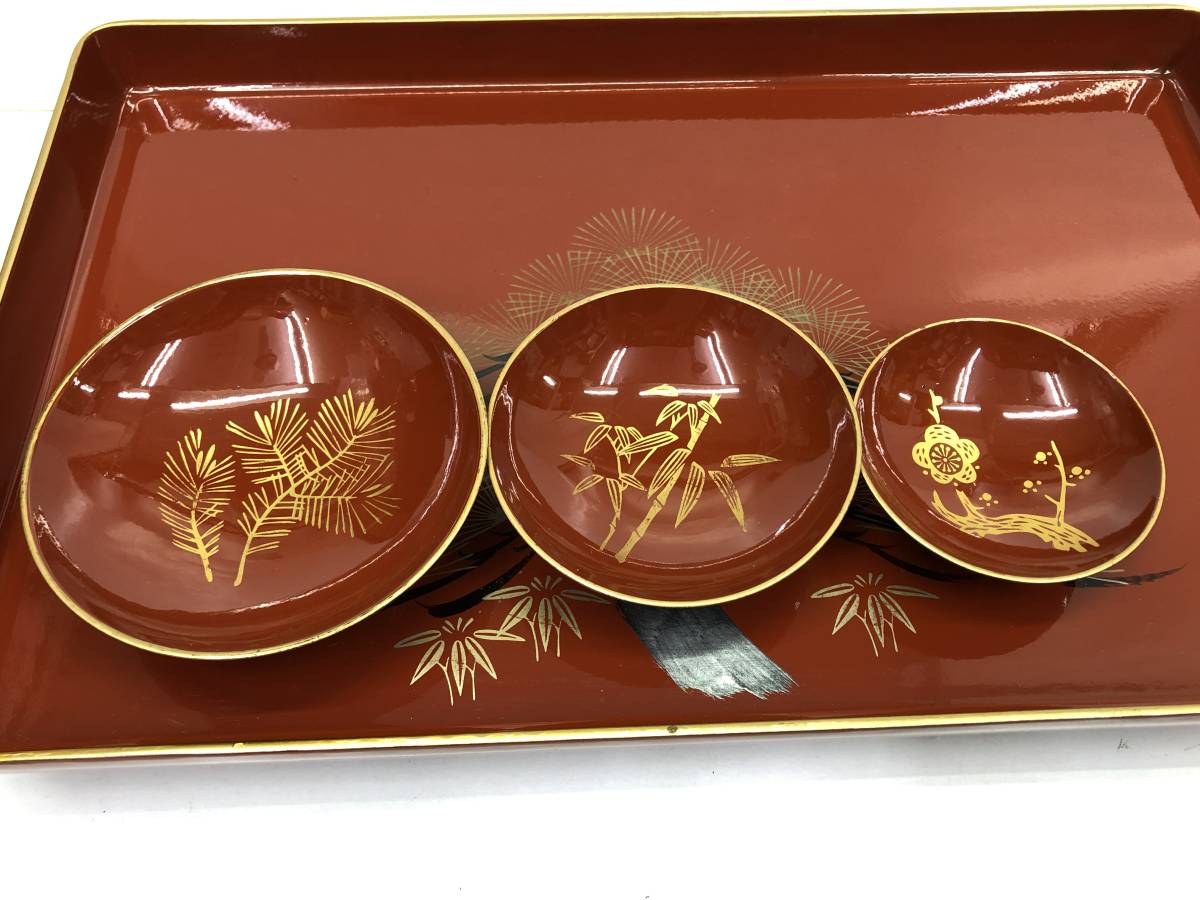お屠蘇セット　会津塗器　内うるし塗 お屠蘇セット 会津塗器 内うるし塗 美術品・アンティーク