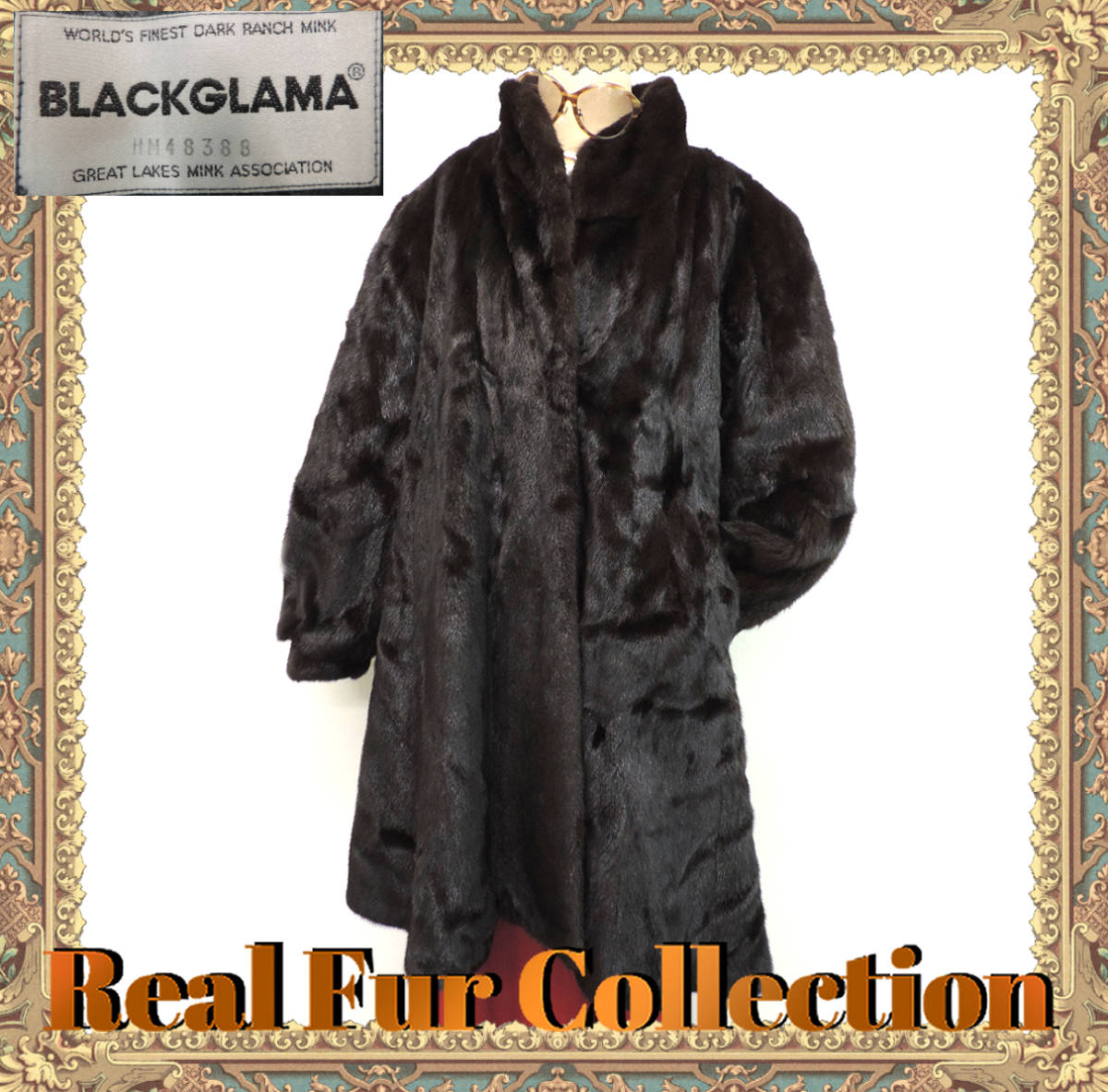 Mifucelle ミンクロングファーコート BLACKGLAMAブラックグラマ- BRACK 