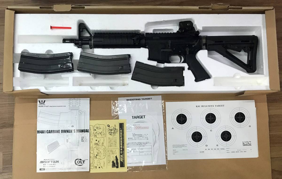WA GBB M4A1 CQB-R カスタム 1本ガス漏れ有り 初速約75～80m/s