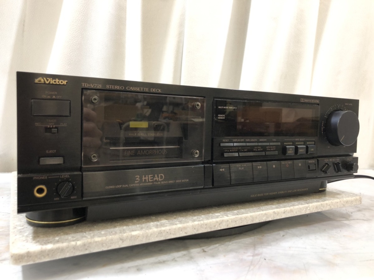 名機 Victor TD-V721 ステレオカセットデッキ 動作品 Hi-Fi オーディオ