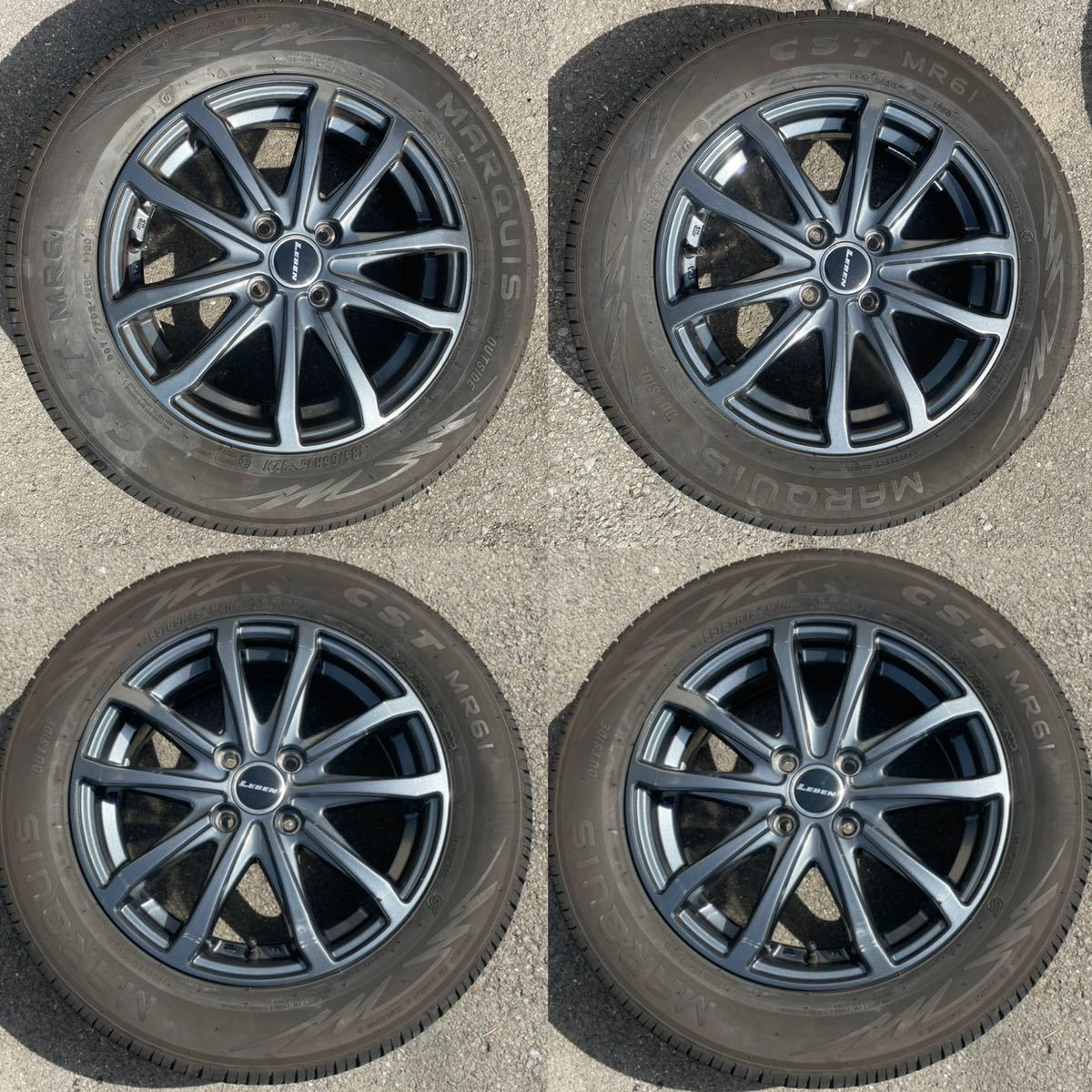 185/65R15 フリード スパイク ノートなどに対応アルミホイール付き夏 