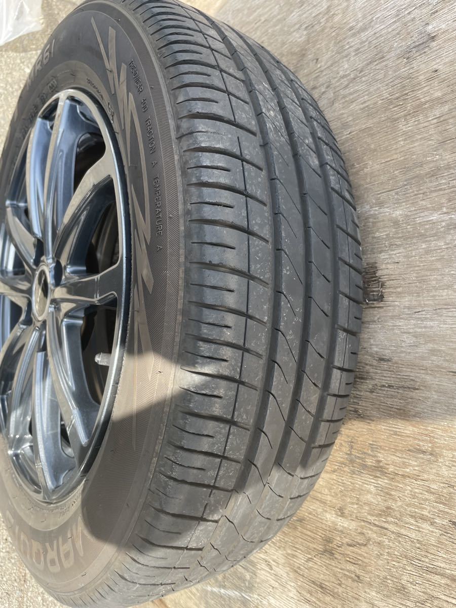185/65R15 フリード スパイク ノートなどに対応アルミホイール付き夏 