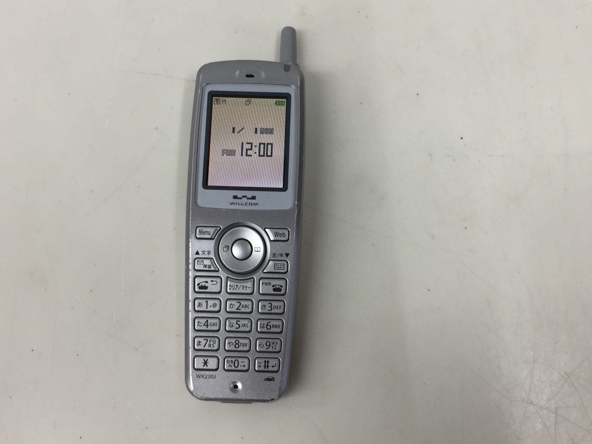 1円～ Willcom PHS携帯電話 WX220J（S） 5台セット 中古 WILLCOM PHS