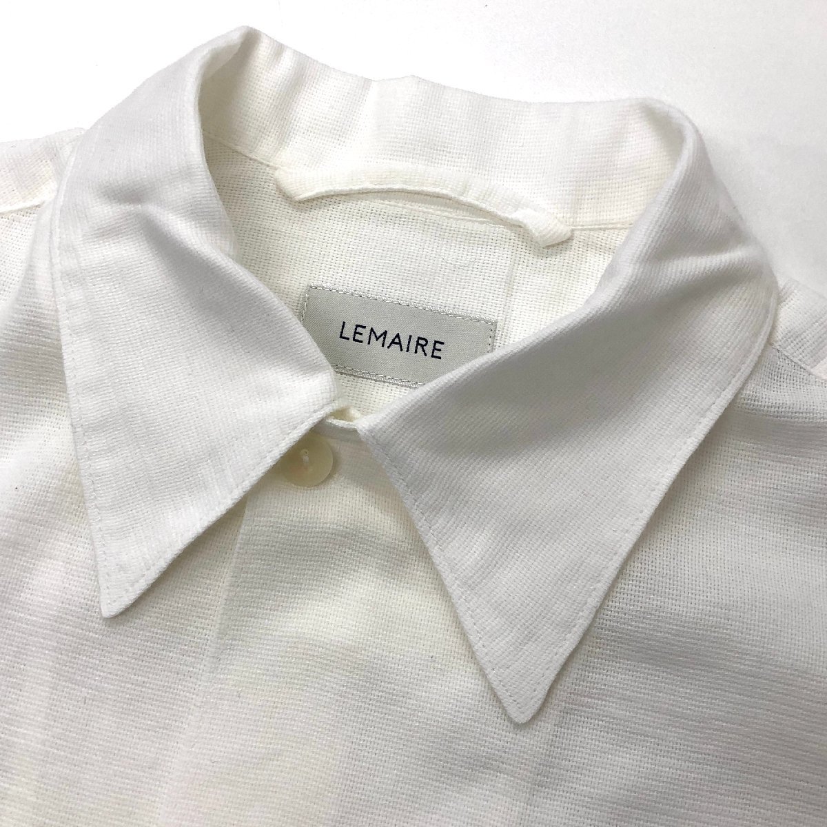 LEMAIRE ルメール - 胸ポケット付き コットン 半袖 シャツ ホワイト 44 