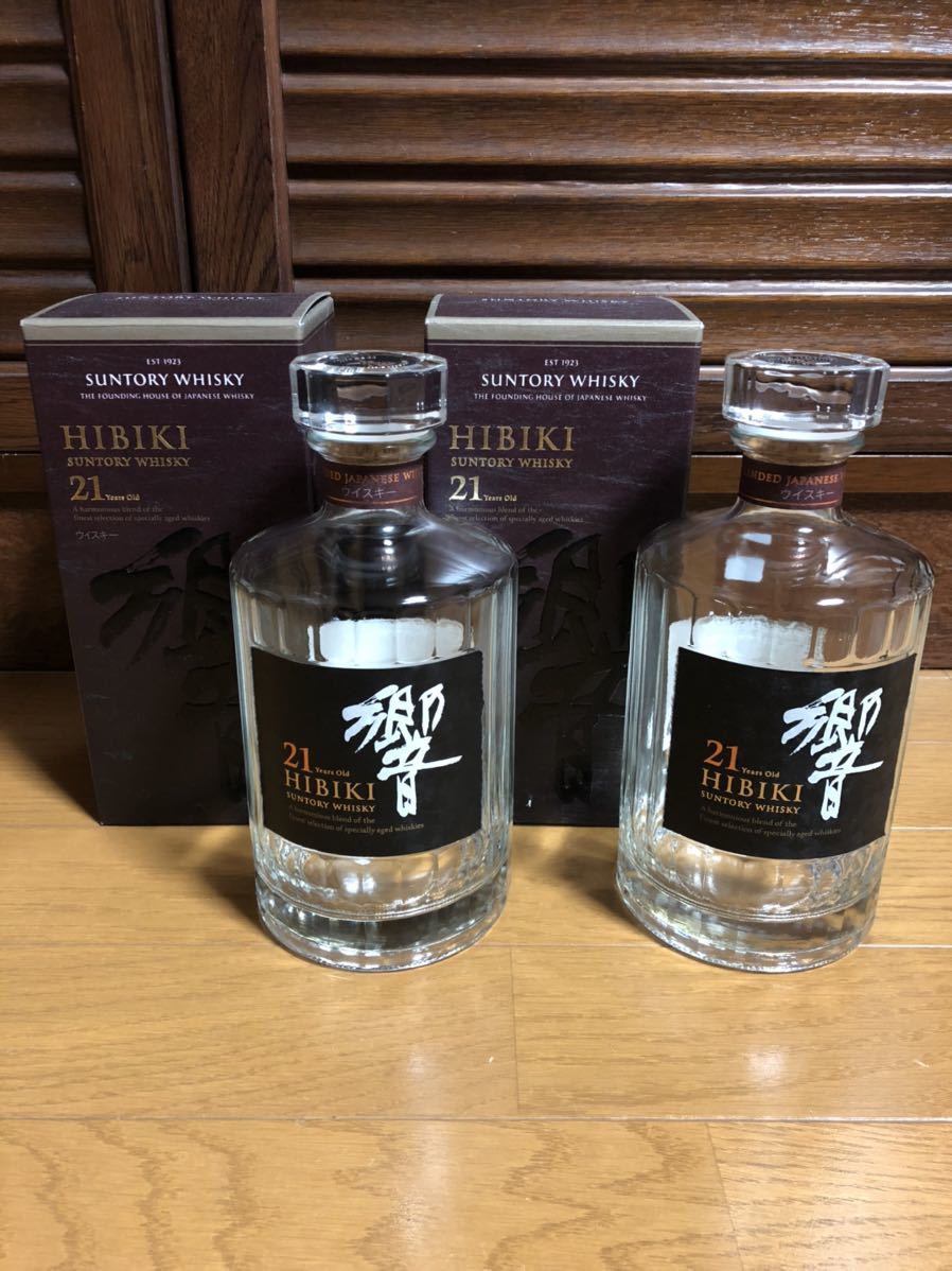 Hibiki 21年 ブレンデッドウイスキー 空瓶2本セット 空瓶 Hibiki 21年