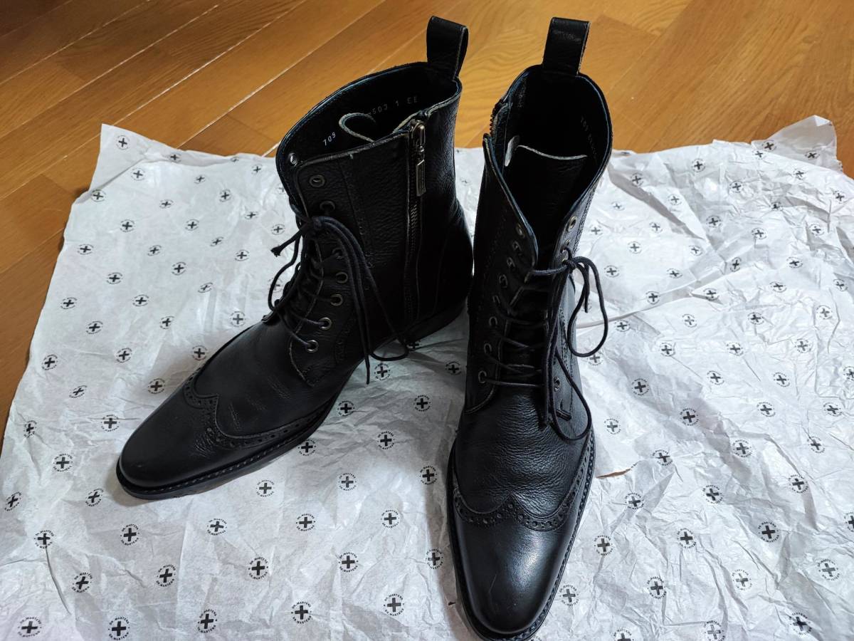 BURBERRY BLACKLABEL バーバリー ブラックレーベル　サイズ1 レザー レースアップ BLACK BURBERRY LABEL 徹底解説バーバリーのブルーレーベルとブラックレーベルってなに 中古 美品