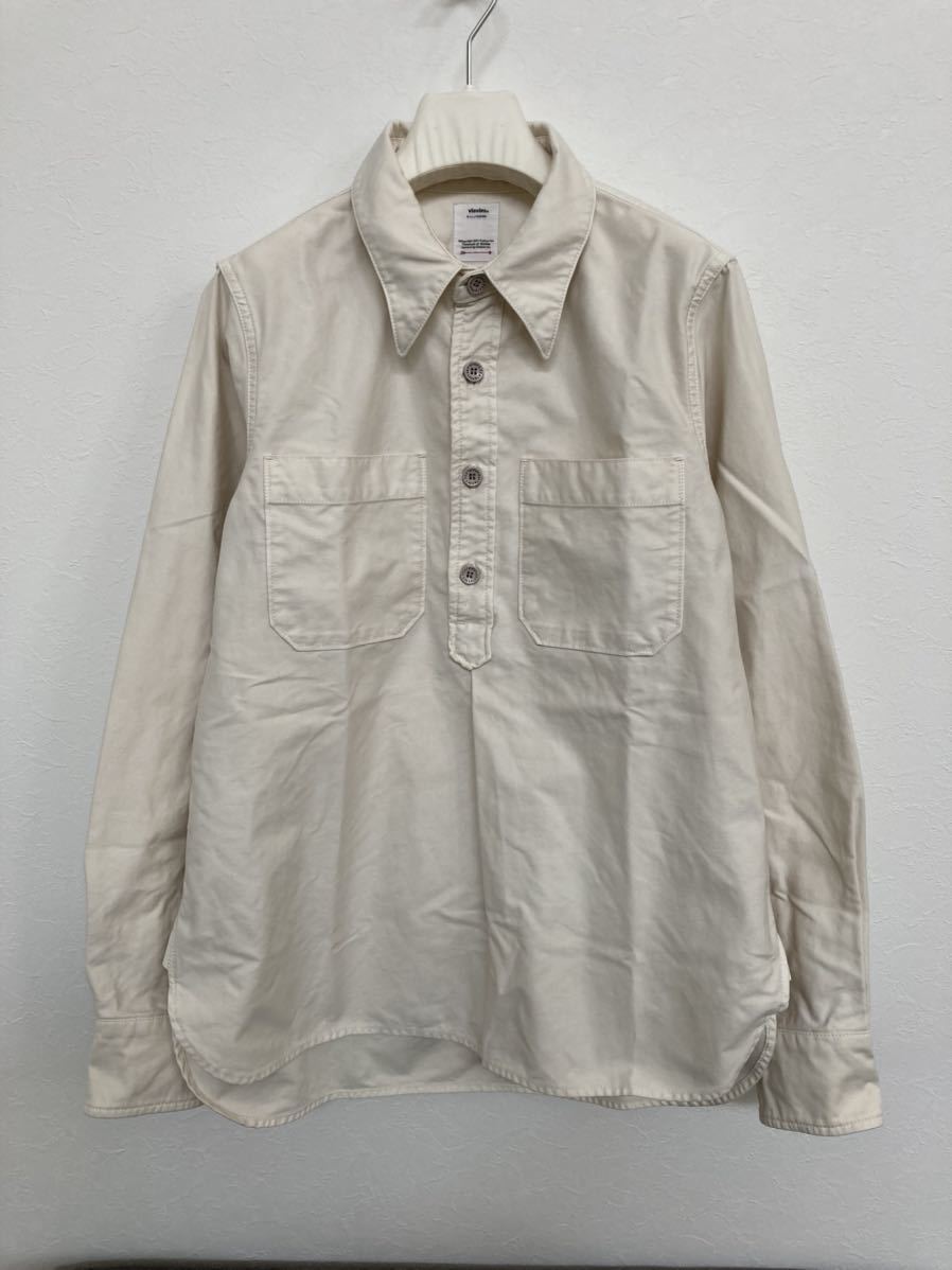 18AW visvim ALPHA P.O SHIRT L/S 2 IVORY プルオーバー シャツ