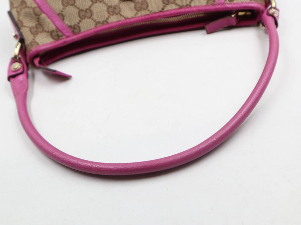☆GUCCI グッチ アビー ミニハンドバッグ アクセサリーポーチ GG 