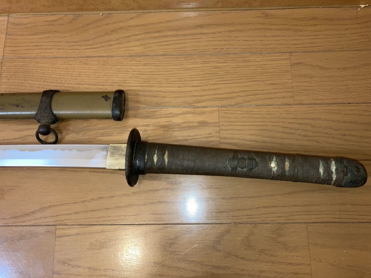 三式軍刀 鉄鞘 拵え 銃剣 日本軍 模造刀(個人装備)｜売買された 