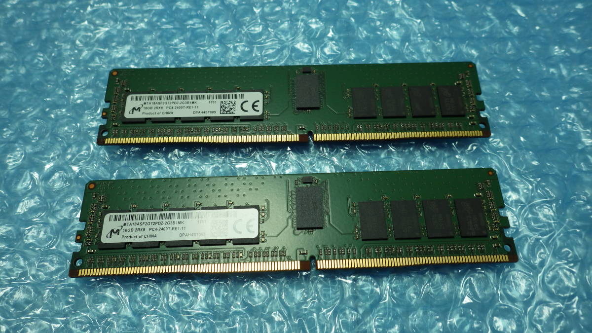 Micron 16GB RAM DDR4-2400 ECC Registrata, RDIMM 2Rx8, PC4-2400T-RE1-11, Per Server
