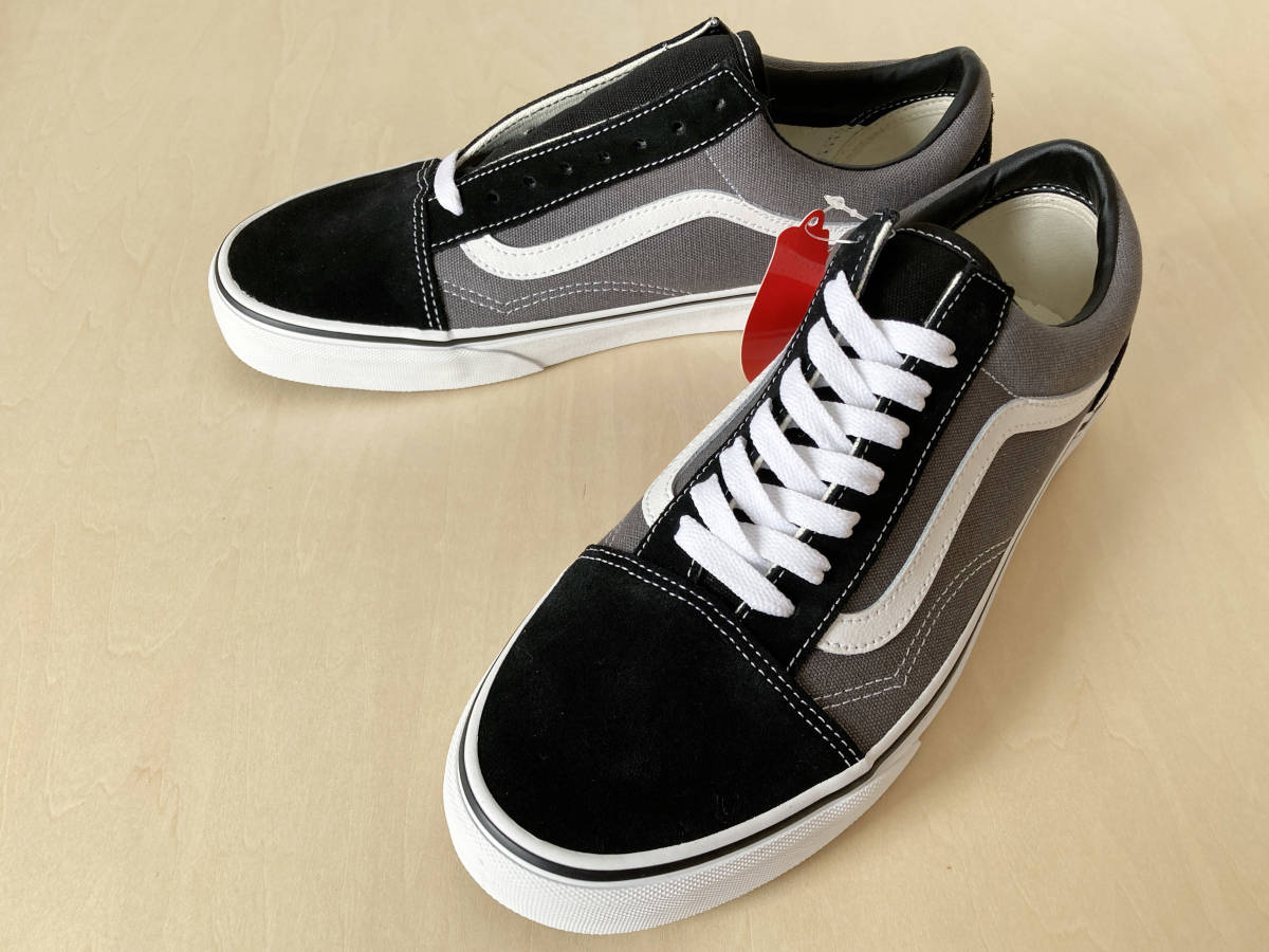 27.5cm 黒/グレー バンズ オールドスクール VANS OLD SKOOL BLACK 