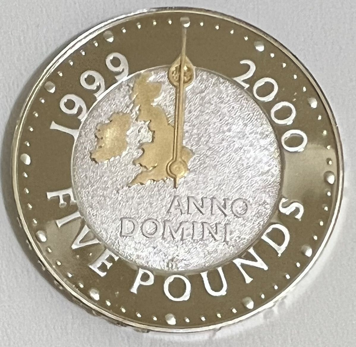 イギリス銀貨 2000 5ポンド millennium crown 28.28g プルーフ 発行