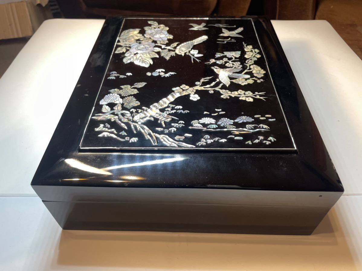 中国 螺鈿 硯箱 | 螺鈿硯箱 - 文鎮 龍細工硯 東京富士