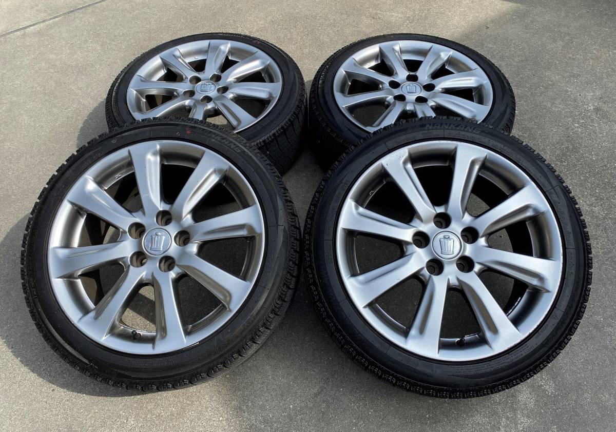 激安大特価，品質保証 超バリ山 GRS204 クラウン アスリート純正 アルミ ホイール&2021年製 スタッドレス 225/45R18 4本 18&times;8J +45 5穴 PCD114.3 ハイグロス(スタッドレスタイヤ)｜売買されたオークション情報、yahooの 5穴