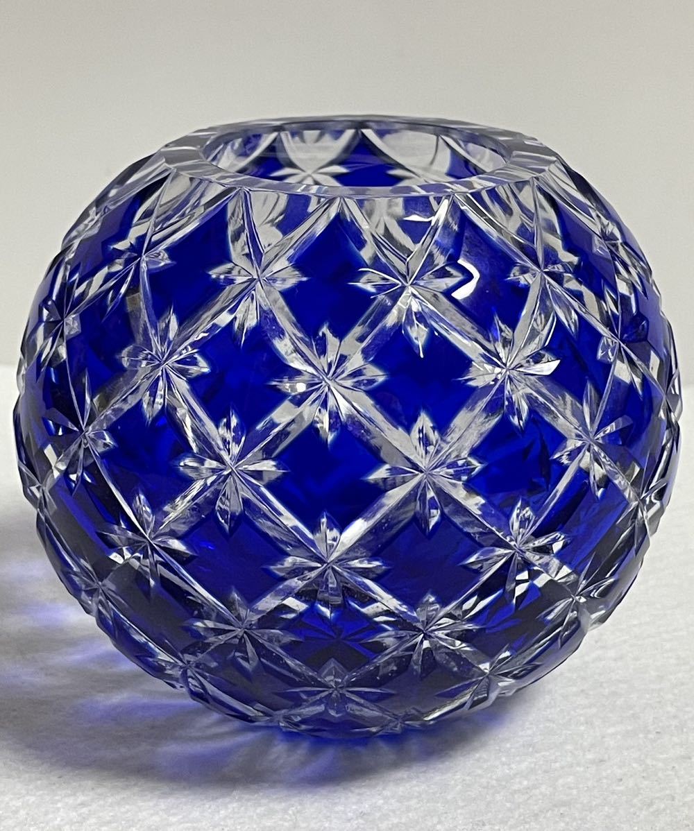 473 江戸 切子 古硝子 昭和レトロ 徳利 一輪挿し 花瓶 水差し グラス