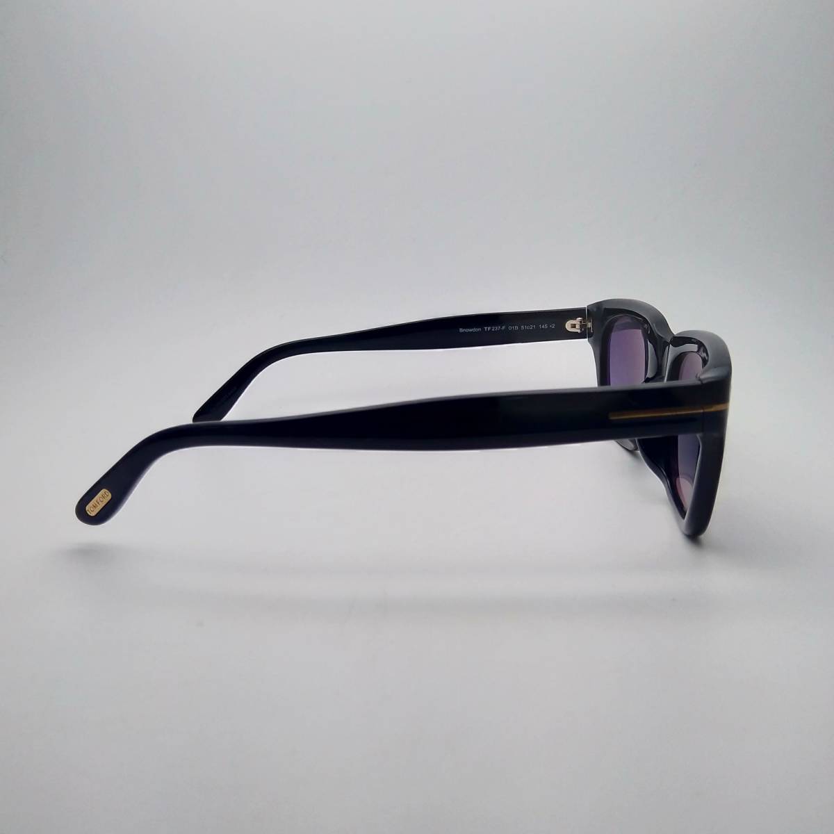 サングラス TOM FORD トムフォード Snowdon TF237-F 01B 箱 アジアンフィット ケース付 TF237 美品TOMFORD ケース付き ブラック スノードン FT237-F