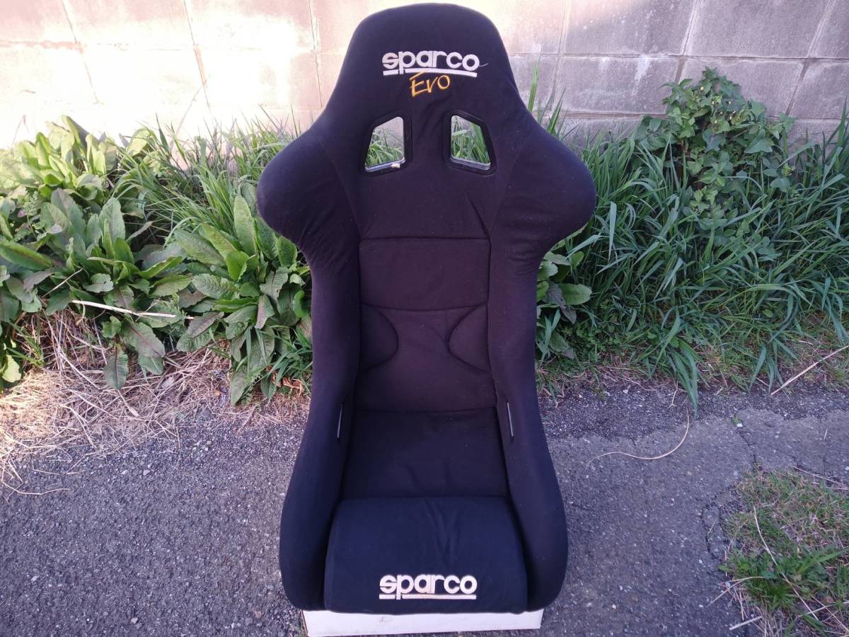 ☆直接引取可☆ SPARCO EVO 程度良 フルバケットシート 背面カバー付 