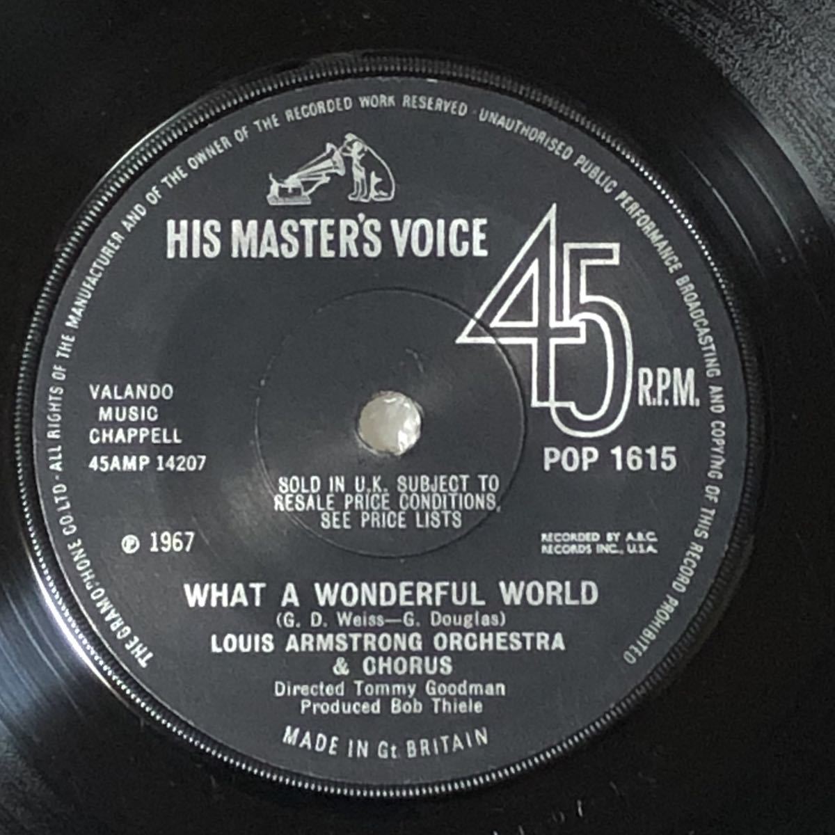 Louis Armstrong / What A Wonderful World UK Orig Mono 7' Single _1