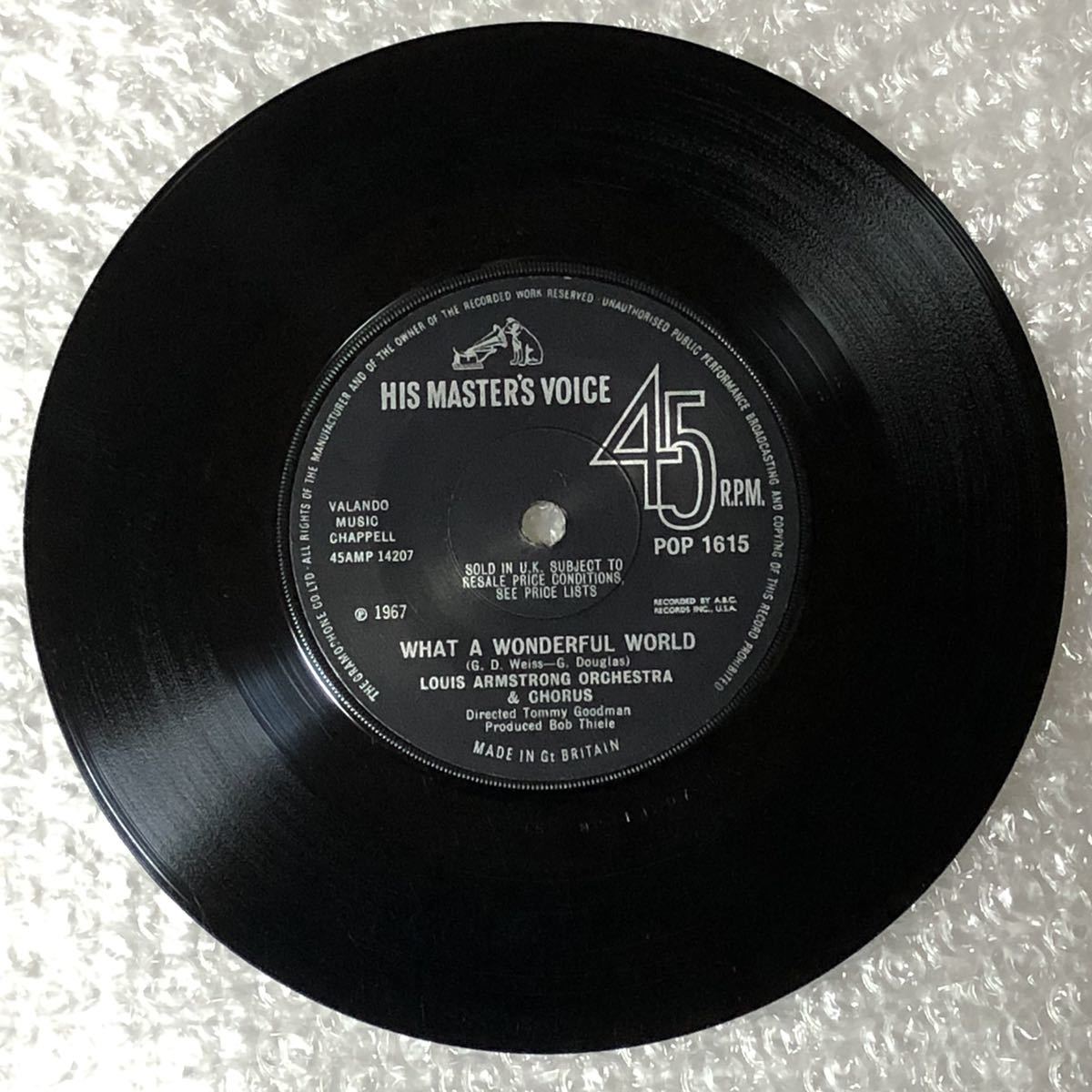 Louis Armstrong / What A Wonderful World UK Orig Mono 7' Single _2
