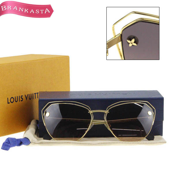 新品，本物保証 LOUIS VUITTON/ルイヴィトン Z2376E サングラス グラデーションレンズ メタルフレーム 59 16 140 ゴールド 黒 NEW 41WA05(服飾小物)｜売買されたオークション情報、yahooの商品情報をアーカイブ公開 - オ 服飾小物