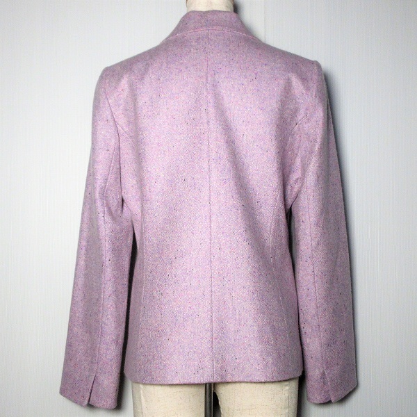 #wnc レリアン Leilian ジャケット 7 薄紫 ジョンストンズ オブ エルガン カシミヤ レディース [679129]