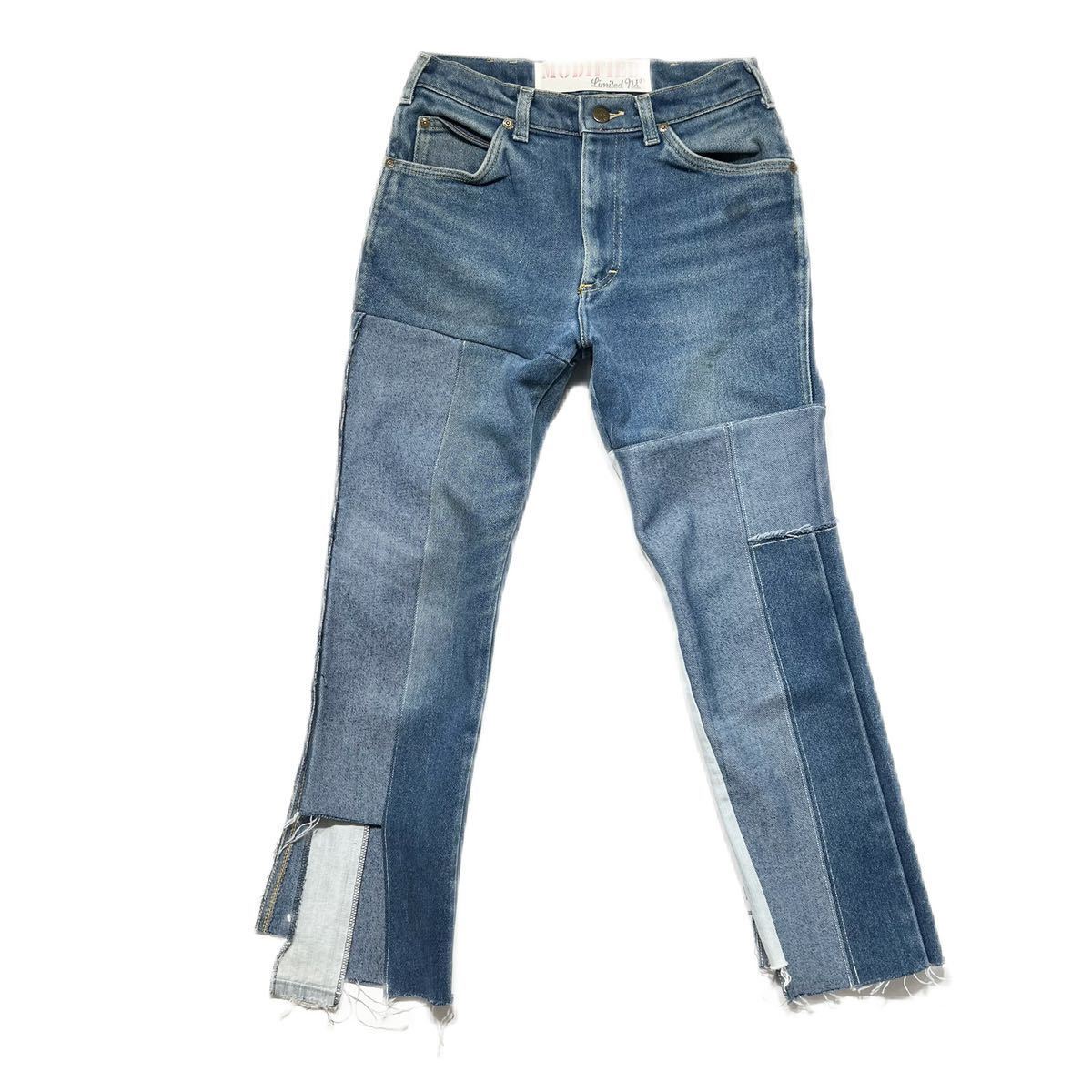 一点物 MIHARA YASUHIRO MODIFIED 袖レザー スタジャン 一点物 MIHARA