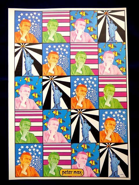 レア☆1970年代 ピーターマックス 自由の女神 ジョン・リンゼイ 