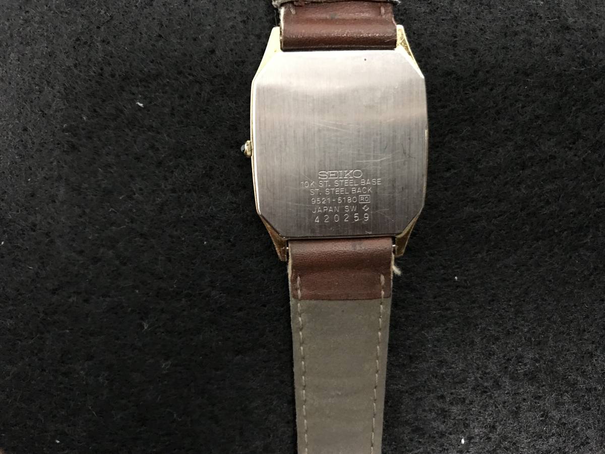 SEIKO DOLCE ゴールド文字盤 10K 9521-5180 腕時計 セイコー ドルチェ