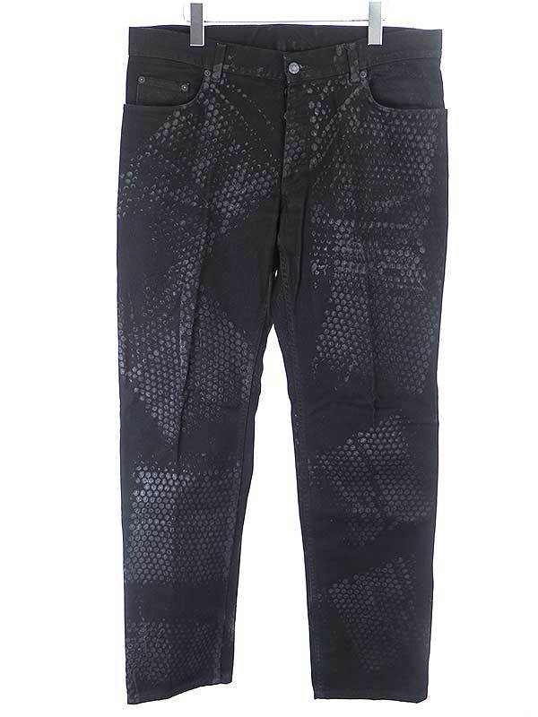 HELMUT LANG ヘルムート ラング ラバーペイントデニムパンツ ブラック 