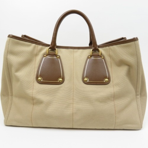 55036☆1円スタート☆PRADA プラダ 極美品 ロゴ トートバッグ G金具