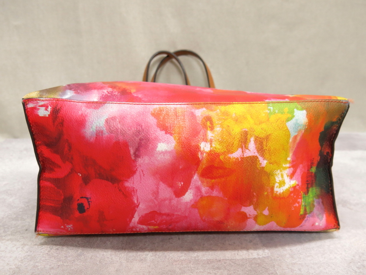 超美品○TORY BURCH トリーバーチ○ケリントン○ペイント柄○PVC 