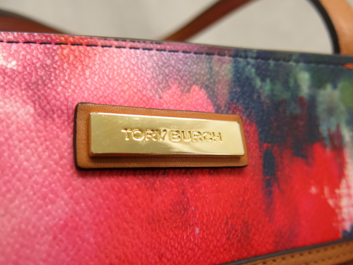 超美品○TORY BURCH トリーバーチ○ケリントン○ペイント柄○PVC 
